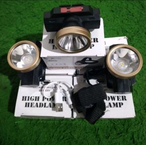 SENTER KEPALA  LED 40WATT SUPER TERANG.3 MODE CAHAYA putih