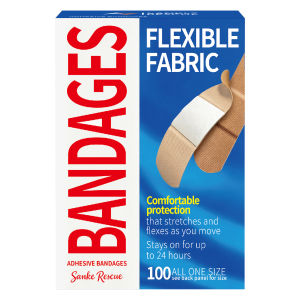 Flexible Fabric Adhesive Bandages 30/100pcs per Pack Comfortable Skin Care for Minor Cuts Burns Quick-Aid Flexible And Adhesive