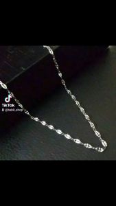 Kalung monil pria wanita p 75cm kalung bola silver 5mm