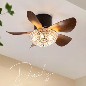 American Retro Fan Lamp Restaurant Ceiling Fan Lights Mute Fan-Style Ceiling Lamp For Home Nordic Style Ceiling Fan Lamp Integrated
