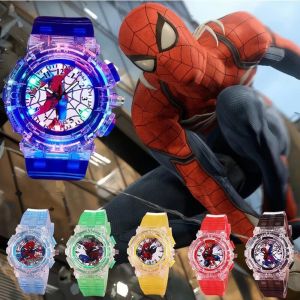 Spiderman Watch For Kids Quartz Watch for Kids Jam Kanak Kanak Lelaki Luminous Electronic Watch Cute Cartoon Watch Jam Tangan Perempuan Korean Style Silicone Kids Watch Boy