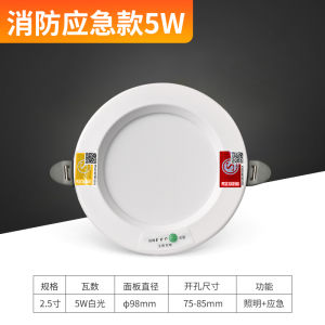 Fire Emergency Downlight LED Embedded Emergency Light Human Body Sensor 3456-Inch Power Failure Lighting Integrated Spotlight