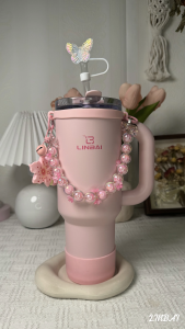 LINBAI Flask 40oz Insulated Tumbler with Straw Stainless Steel Vacuum Water Bottle Double Wall Leakproof Sip & Spout Cup