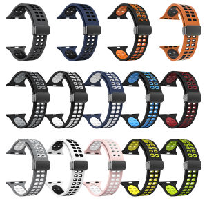 Sport Strap for Apple Watch Ultra 2 49mm 45mm 41mm 44mm 40mm 42mm 38mm iWatch Magnetic Band Two Tone Silicone Strap for Apple Watch Ultra Series 9 8 SE2 SE 7 6 5 4 3 2 1
