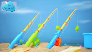 Wonderful Toys Childrens 7pcs/Set Magnetic Fishing Parent-child interactive Toys Game Kids 1 Rod 6 3D Fish Baby Bath Toys outdoor toy