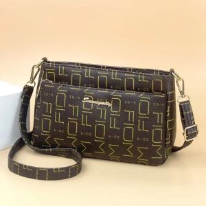 2023 Mothers Messenger Bag Fashion Print Multi-Compartment Large Capacity Shoulder Bag Mother-in-Law Shopping Grocery Coin Purse