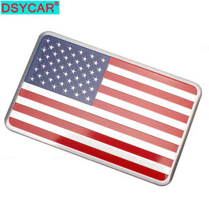 DSYCAR Auto Motorcycle Exterior Accessories Great Country United States of America USA National Flag Aluminum Alloy Car Stickers