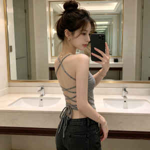 YUANJIAREN | Unique Polka Dot Backless Ladies Top