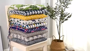 Office Chair Pad Round Seat Cushion Sofa Chair Pad Thick Home Backrest Pillow Soft Cotton Tatami Padding Kusyen Kerusi