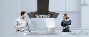 Máy hút mùi kính cong Eurosun EH 70K21B công suất 1000m3h inox sơn tĩnh điện kính cường lực 70cm