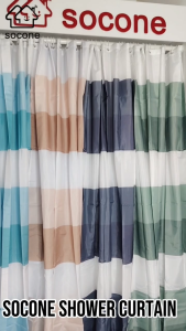 Socone  Shower Curtain 180x180cm  Waterproof Mildew Resistant Bathroom Curtain With Hooks