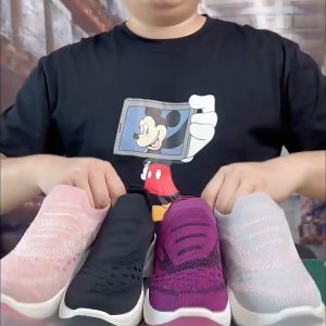 พร้อมส่ง รองเท้าผ้ายืด รองเท้าเสริมส้น แบบสวม ใส่สบายๆ