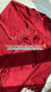 ZOE ARISAH Helydia Kurung Raya 2026 Pario Muslimah Plus Size Loose Baju Raya Tunang Lace Sulam Satin Silk Wanita ZOE ARISSA