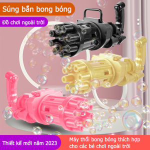 LAMJAD Súng bắn bong bóng Máy Bắn Bong Bóng Xà Phòng xà phòng 8 nòng siêu mạnh đồ chơi trẻ em ngoài trời cho bé - Tặng Quà Cho Bé
