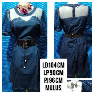 DRESS LENGAN PENDEK NAVY 224