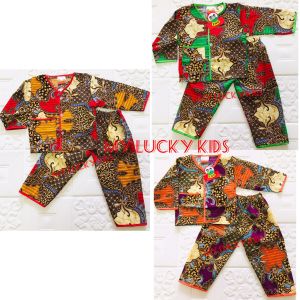 Setelan Piyama Batik Katun Anak usia 0-7bulan