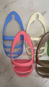 2 Tier Hanging Shower Caddy Bathroom Organizer Wall Hanging Plastic Storage Basket with Drainage Design