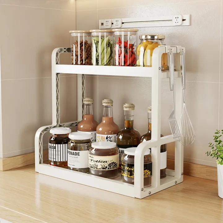 Soy Source Rack Modern Simple Kitchen Countertop Storage Rack Two Layers Spice Sauce ...