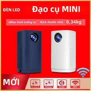 Máy Chiếu Di Động Thông Minh WIFI Mini Home Theater 4K LED Với Loa Hỗ Trợ Chia Sẻ Màn Hình Điện Thoại Giải Trí Tại Nhà