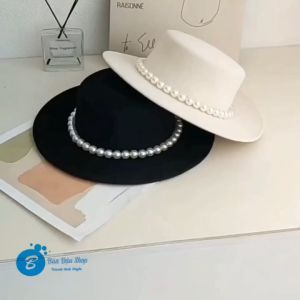 Mũ Dạ Nỉ Đỉnh Bằng Viền Ngọc