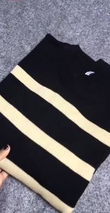 TOP 1 DI Sweater Rajut Garis Knit Korean Style Atasan Rajut Oversize