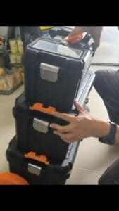 3 in 1 Essential Rolling Portable Trolley Workshop Workstation Toolbox Tool Box Storage Organiser