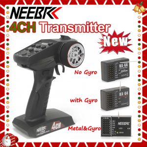 NEEBRC 2.4G 4CH Transmitter Radio System Remote Controller Light Control Metal / Gyro Receiver for RC Car Boat Tank Model Part