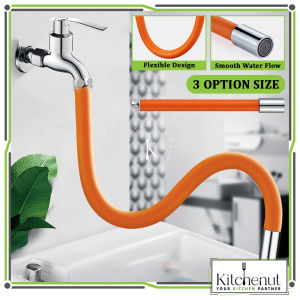 Kitchenut Flexible Free Bending Hose Water Tap Faucet Extension 360 Paip Air Sambungan Bathroom Faucet Hose 360