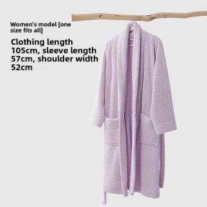 GRACE | Thick Coral Velvet Bathrobe Absorbent Warm Adult Home Use Couples Bathrobe