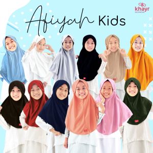 Khayr Hijab Afiyah Kids Bergo Instant Syari Hijab Anak Sekolah