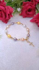 [Quà Tặng Ý Nghĩa] Vòng Tay Lắc Tay Mân Côi Mix 3 Loại Trai Móc Xích Titan | Vật Thánh Công Giáo