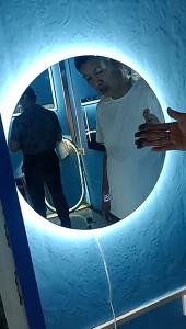 Touch Screen Anti-fog Circular LED Bathroom Mirror