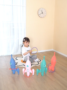Obstacle Bucket Ring Toss Set Fun and Educational for Outdoor Physical Activity
