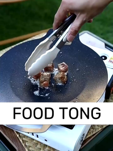 Food Clip Serving Utensil Kitchen Tong Lockable Handle Frying Grilling Cookware Essential