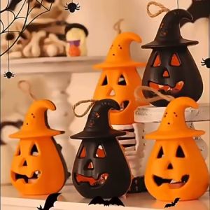 Lồng đèn Halloween đèn bí ngô Halloween bí ngô Halloween trang trí đèn lồng đầu lâu bí ngô ma quái - Happy Life 4U