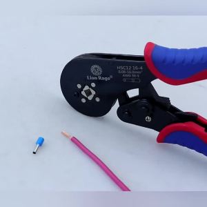 HSC12 16-6 Ferrule Crimping Tool 0.08-16mm² Self-adjustable Ratchet Crimper Heavy Duty Professional for VE Terminal