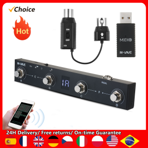 JOYO | M-VAVE Chocolate MIDI Controller BT Rechargeable 4 Buttons MIDI Controller Pedal APP Control with Wireless Transmission System