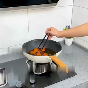 Jepitan Gorengan Dengan Tirisan Minyak 2in1 Alat Pencapit Penjepit Makanan Stainless