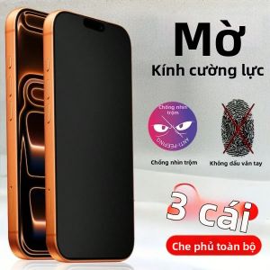 3 Miếng Dán Màn Hình Chống Nhìn Trộm Mờ Cho iPhone 17/16 Pro Max/Pro/Air - Phim Gốm Chống Gián Điệp Chống Vân Tay