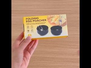 2pcs Folding Egg Poacher Stainless Steel Poached Egg Cooker Nonstick Poached Egg Pan Boiled Eggs Maker Cups