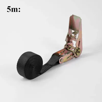 1m/3m/5m Cargo Strap Ratchet Tensioner Freight Car Fixed Tightener Tighten Rope For Luggage Goods Transportation Outdoor Camping