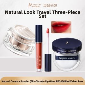 Kangaroo Mommy | Pregnancy-Safe Makeup Set For Prep & Maternity Use Primer Balm Lipgloss Finishing Powder