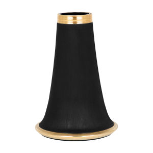IRIN | Clarinet Bell Ebonite with Gold Trim Hard Rubber Bell with Nickel Plated Copper Ring Shockproof Rim for Bb Clarinet Replacement