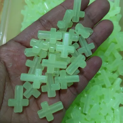 Luminous Plastic Cross Beads 20pcs per pack