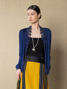 Lace Wool Blend Elegant Hand Embroidered Sweater