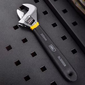 6/8/10/12 นิ้ว Universal Spanners ยางสีดํา Non-SLIP Handle ประแจปรับมัลติฟังก์ชั่ Auto Mechanic เครื่องมือบํารุงรักษา