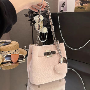 Fashionable Korean Style Bucket Bag Womens Crossbody Chain Bag Official Website Exclusive New 2025 Elegant Sensation