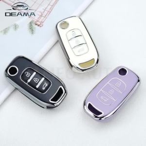 TPU Car Flip Key Case Cover For Renault Kadjar Captur Megane Sandero Stepway Logan Clio 5 Arkana 2020 2021 Key Protector