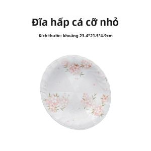 Mino Yaki | Đĩa Hấp Cá Sứ Sang Trọng Mới Nhỏ