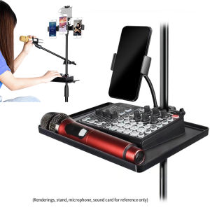 Nâng cấp mới điện thoại di động âm thanh sống khay đựng thẻ Chân máy phụ kiện netroots Neo K bài hát Micro sàn đứng kẹp giá